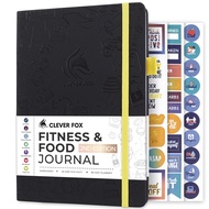 Clever Fox Fitness & Food Journal – Nutrition & Workout Planner for Women & Men – Diet & Gym Exercis