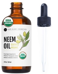 Neem Oil for Skin (4oz) - Kate Blanc Cosmetics. 100% Pure Neem Oil for Hair Growth. Natural & USDA O