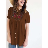 6638 embroidery chiffon tops big