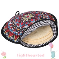 LIGHTHEARTED Tortilla Warmer Pouch, Reusable Microwavable Tortilla Keeper, Ethnic Style Insulated He
