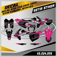 DECAL KTM 250 2015-2017/KTM SIXDAY/KTM 85 DESIGN FREE REQUEST CUSTOM NEW, KTM STICKER, (K3.024.003)