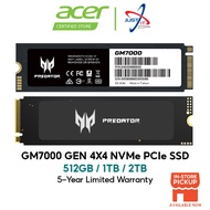ACER PREDATOR GM7000 PCIe GEN 4X4 NVME SSD WITH HEATSINK ( 512GB / 1TB / 2TB / 4TB)