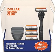 Dollar Shave Club | 6-Blade Travel Shaving Kit | Diamond Grip Club Series Razor Handle, 6-Blade Cart