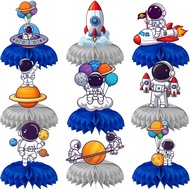BQC 9 Pcs Space Birthday Decorations Space Centerpieces for Tables Space Themed Party Decorations Sp