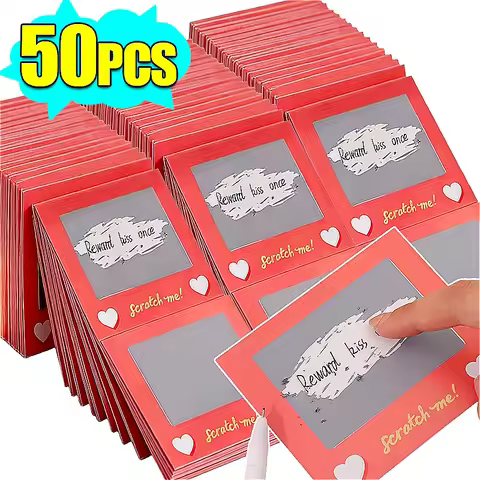 Scratch Off Card DIY Writable Couple Date Creative Scratch Cards Anniversary Wedding Gift Coupons Pa
