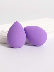 化妝海綿，2入組紫色化妝海綿美容海綿蛋形化妝攪拌機