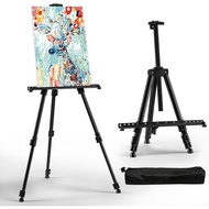 Art Easel for Painting and Display – Adjustable Floor Folding Aluminum Easel Stand for Sign - Table 