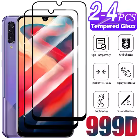 2/4Pcs Tempered Glass For Samsung Galaxy A10 A20 A30 A40 A50 A60 A70 A80 A90 4G 5G Screen Protector 