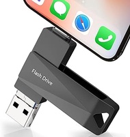 512GB Photo Stick for iPhone, Qainerly USB Flash Drive for iPhone 10 11 12 13 14 and More, 4 in 1 Memory Stick for Photos and Videos Transfer Storage, iPhone/iPad/PC/Android(Black)