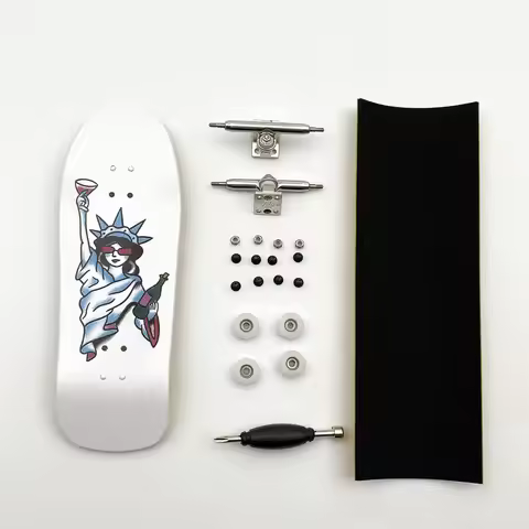 New 34mm Fingerboard Set Professional Wooden Deck Upgraded Single Axle Truck CNC Wheels Complete Min