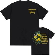 New Trend HALSEY FLOWER T-SHIRT Short Sleeve Men Women Unisex T-Shirt Streetwear Casual Loose Fashio