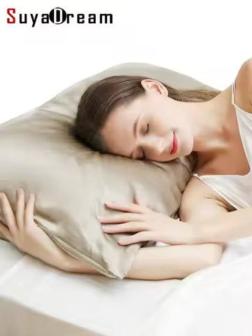 SuyaDearm 1Pc Two-Sided 19mm 100% Mulberry Silk 76CMX51CM Hypoallergenic Pillowcase Skin Face Hair B
