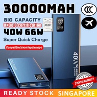 ⭐🇸🇬 3C PD 40W 66W Super Fast Charging Powerbank 20000mAh/30000mAh Power Bank Qc3.0 Charger Support P