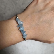 Aquamarine Chip Stone Bracelet / Gelng Batu Aquamarine