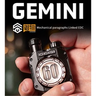 edc-Gemini Linkage Push Card Fidget Spinner Pop Coin Metal Handle Stress Relief for Adults edc Toy