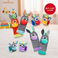 4PCS Baby Wrist Rattle Socks Set for Infants 0-12 Months, Educational Learning Toys for Boys and Gir