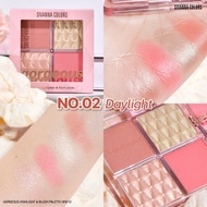 HF8112 Sivanna Gorgeous Highlighter & Blush Palette ไฮไลท์ แอนด์ บลัช 11 กรัม