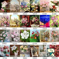 YOYO ART MO1 DIY oil painting paint by number 数字油画 花卉系列E702 40x50cm S1