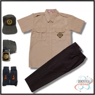 Complete Set of Scout Elementary School Uniforms, Short Shirts and Long Pants for Boys, Premium Scho
