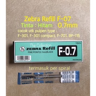 Type F Refill BLACK 0.7 Refill 327317 For pen F301 F701 BP115 zebra ATK0658ZB