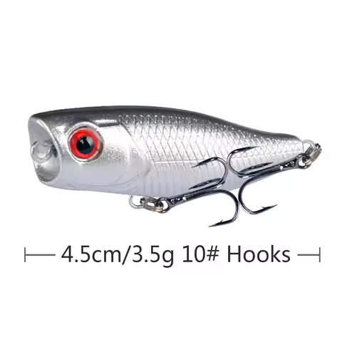 4.5cm/3.5g 1/5PCS Long Cast Fishing Lure Wave Crawler Floating Surface Series Small Wave Crawler Lon