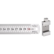 HARFINGTON 2 in 1 Stainless Steel Ruler with Scriber Block 30cm/12 Metric and Inch Metal Ruler with 