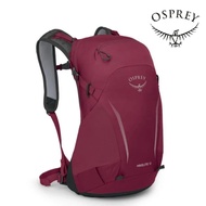 【Osprey 美國】Hikelite 18 輕量網架背包 附防水套 變幻紅/黑色｜登山健行背包 多功能運動背包