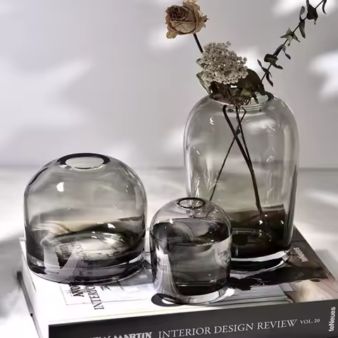 European style simple vase INS glass flower living room dining table crafts