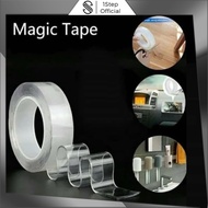 1STEP Double Tape Super Strong Elastic Clear Multifunction Long Tape Glue Stick-On Tape 5M R555