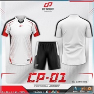 Sportswear CP -01 White - High Quality Checkered Fabric Sports Shirt