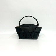 BV黑色大編織牛皮Arco29手提斜背包