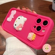 For OPPO A2 Pro Reno 8 Pro+ 5Z 7 4 SE 5 Pro 4Z A7 A12 A5S A12E A3S R17 R15 A95 A94 A74 5G F11 Phone Casing 3D French Fries Hello Kitty Soft Cover