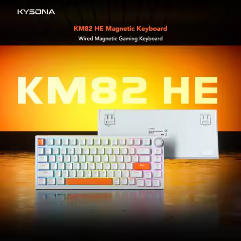 KYSONA KM82HE Magnetic Switch Keyboard 75% Gaming Keyboards Rapid Trigger 0.005mm 8K RGB Wired Espor