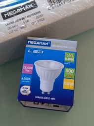 $300/6件 Megaman 曼佳美 U-DIM 500流明 5.5W 6500K day light Energy Saving GU10 LED reflector PAR16 杯膽 LR4605.5dDG-WFL 可調光射燈 燈膽