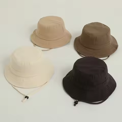 Solid Color Kids Bucket Hat Fashion Children Fisherman Cap 2-8Year Boys Girls Outdoor Sunshade Visor