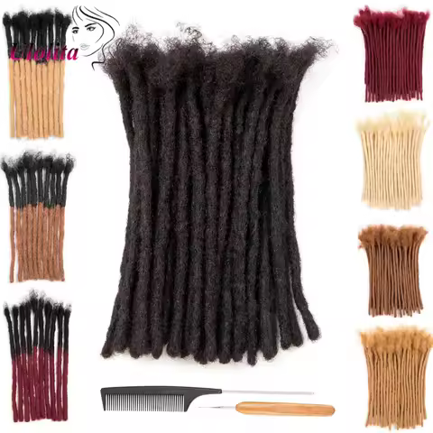 0.4cm Human Hair Dreadlock Extensions T1B/27/30/99j Loc Extensions Human Hair Permanent Loc Extensio