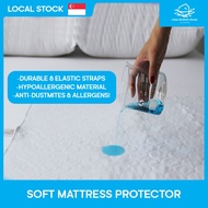 [🇸🇬SG STOCK🇸🇬] Anti-Dustmite Mattress Protector Elastic Straps Machine Washable | Bed Protector I Mattress Topper