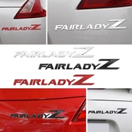 Car Metal Fairlady Z Letters Logo 3D Emblem Trunk Body Badge Sticker For Nissan 350z 359z 370z Z32 Z