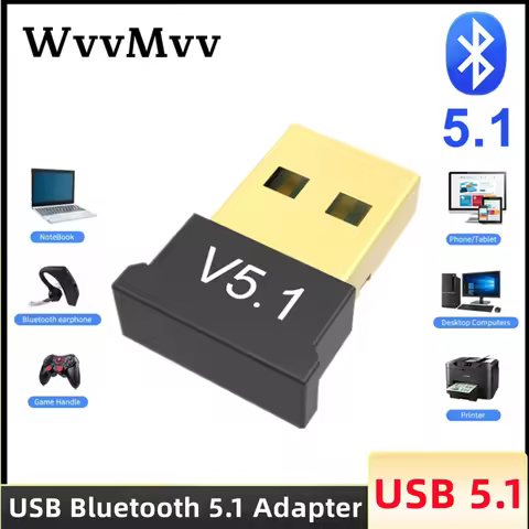 USB Bluetooth 5.1 Adapter Transmitter Receiver Bluetooth Audio Bluetooth Dongle Wireless USB Adapter