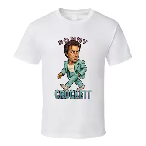 Sonny Crockett Miami Vice Tv Series Caricature Fan T Shirt
