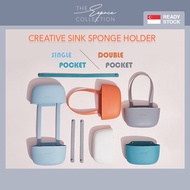 🇸🇬ESPACE KALIQ Kitchen Sink Sponge Holder Faucet Hanging Sink Caddy Bathroom Hanging Storage Pocket