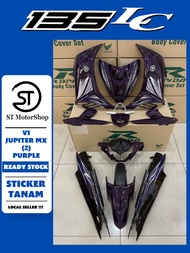 YAMAHA Lc135 V4-V7Jupiter Mx (2) Purple Cover Set RAPIDO Coverset Body Cover Sticker Tanam