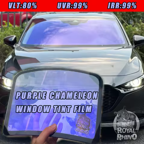VLT80% IRR99% Purple Chameleon Tint Car Window Film Windshield Solar Colored Sunset Chameleon Film F