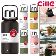 Cille 1.5L Cup Cap 316SS Stainless Steel Vacuum Flask Thermos Water Bottle [Double Wall] 316不锈钢水壶 水瓶