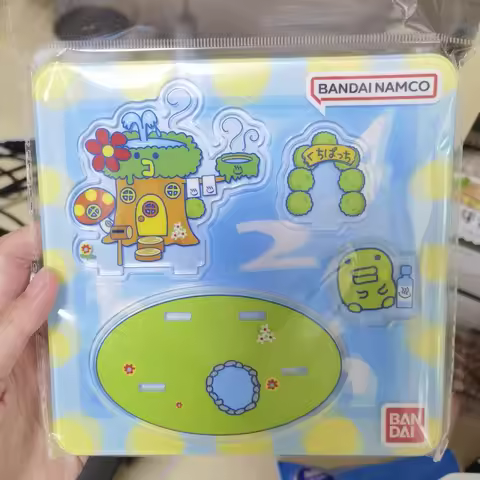 New Tamagotchi Mametchi Cute Acrylic Mini Scene Series Playset House Tree Decorative Display Accesso