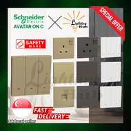 Schneider Avataron C Switch & Socket Dark Grey|Wine Gold|White  (Bulk Purchase Available)