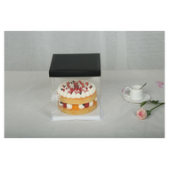 Cake Box, Two Tier Cake, Black, 22 x 22 x 25 cm