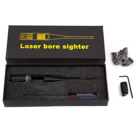Tactical Red Dot Laser Bore Sighter Collimator for Hunting .177 to .50 Caliber Rifle Scope Adjustabl