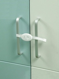 1入組嬰幼兒安全櫥櫃門把手鎖，防護櫥櫃保護鎖