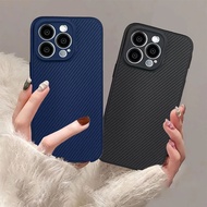 Soft Case Matte Motif Carbon Fiber Texture Protector Camera Premium Flexible Slim TPU Phone Cover Co